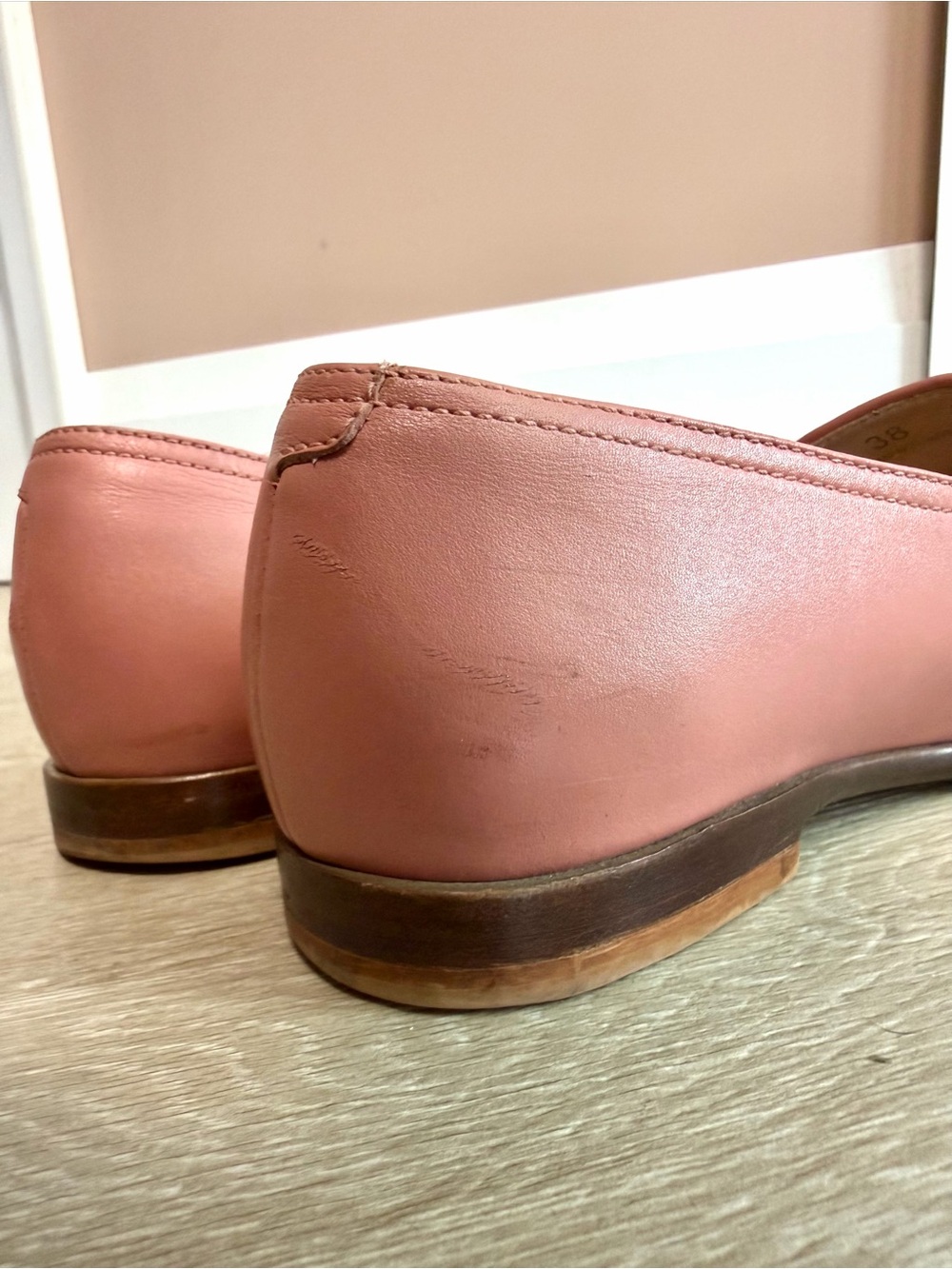 Tod’s Pink Leather Tassel Loafers Size 38 Made in Italy Luxury Flats - Picture 13 of 14